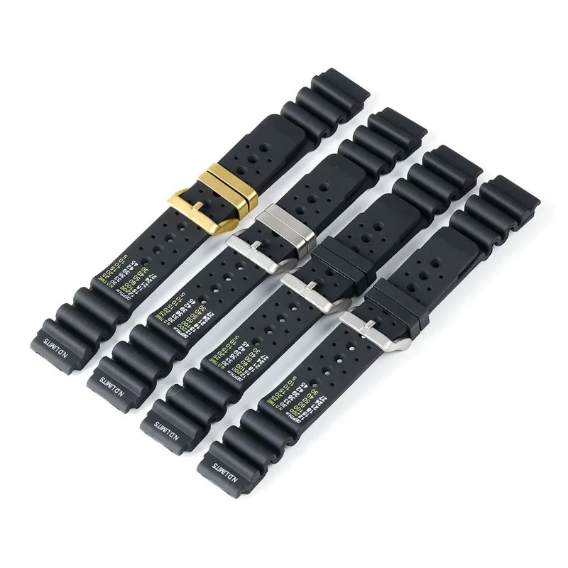ND الحدود غواص المطاط سيليكون حزام ل رولكس الغواصة ل Seiko SKX007 للمياه شبح الرجال سوار رياضي 20 مللي متر 22 مللي متر 24 مللي متر