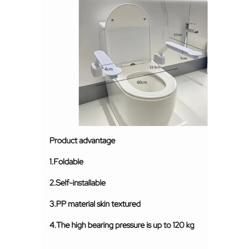 Elderly Safety Grab Bar: Heavy-Duty Non-Slip Toilet Handrail with Secure Grip Aluminum Grab bar Toilet Handrail Support Rail