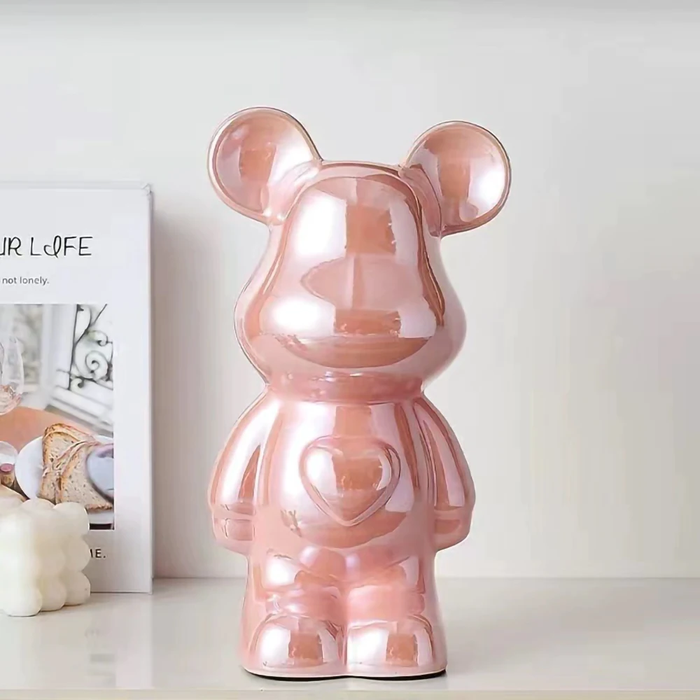 18/28 cm Ästhetische Bärenfigur aus Keramik, Teddybär-Deko, Actionfigur, Skulptur, Ornament für Raumdekoration, Heimdekoration, Kunsthandwerk – Detail 10