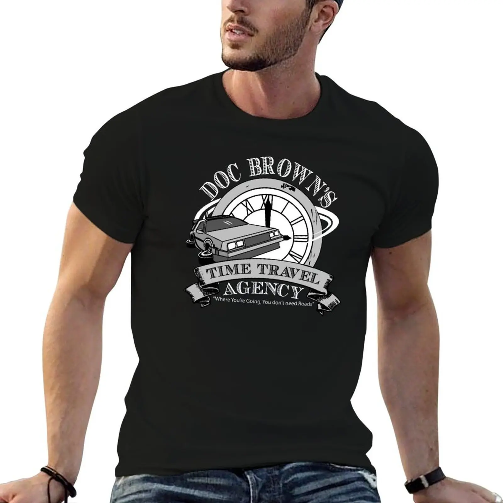 

Doc Brown's Travel Agency T-Shirt t shirts for man cotton soft man t shirts for men casual T-Shirt