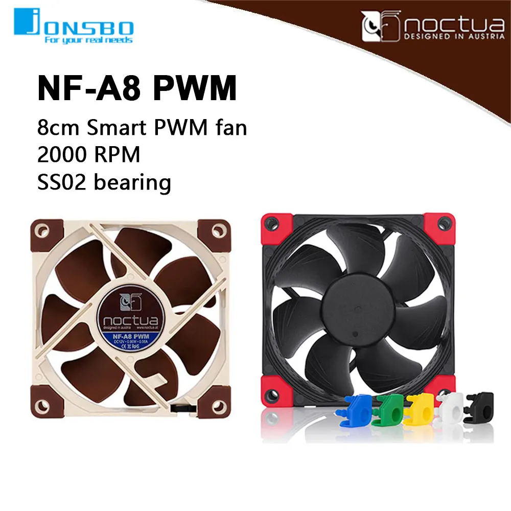 Noctua NF-A8 8cm Fan High Quality Fan/3/4pin/Intelligent Temperature Control/CPU Fan Silent, High Air Pressure Fan