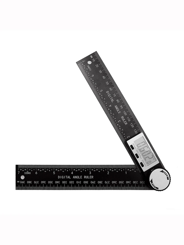 Two in One Digital Display Angle Ruler Multifunction Large Screen Display Plastic Protractor Caliper Vernier Caliper 1pc