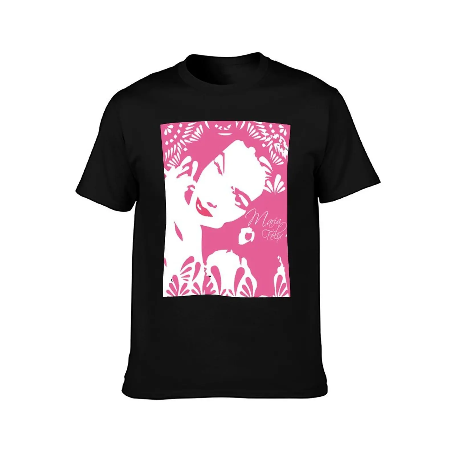 María Felix T-Shirt, Summer Casual Cotton Tee, Oversized Streetwear Tops, Vintage Graphic Print, Loose Fit Short Sleeve