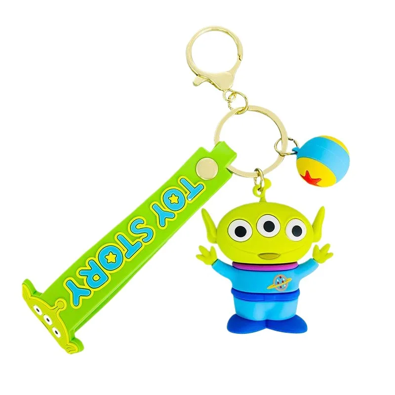 Three-eyed Man Cute Action Figures Keychain Girls Delicacy Schoolbag Pendant Cartoon Ornament Accessories Car Key Chain Decor