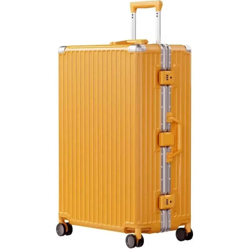 AnyZip Luggage PC+ABS Aluminum Frame Zipperless Checked Luggage Hard Shell Suitcase with TSA Lock Double Spinner Wheels 28 Inch