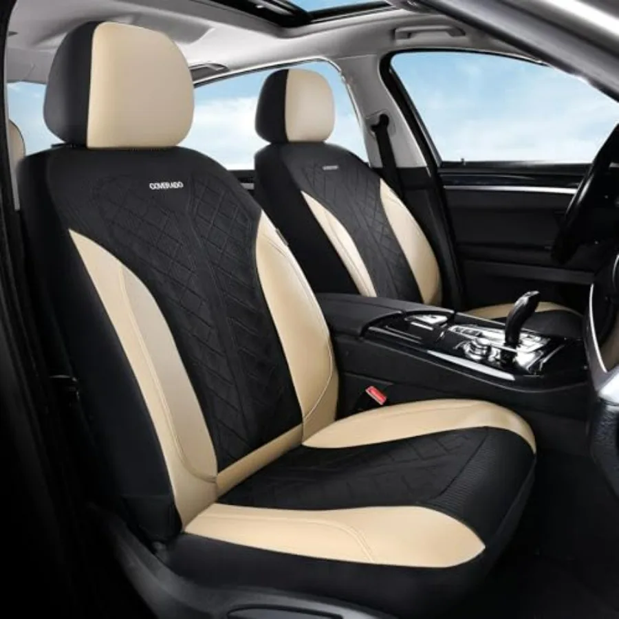 

Чехлы на передние сиденья из экокожи, 2 шт., универсальные, защита от проливания, для внедорожников, фургонов, седанов, грузовиков