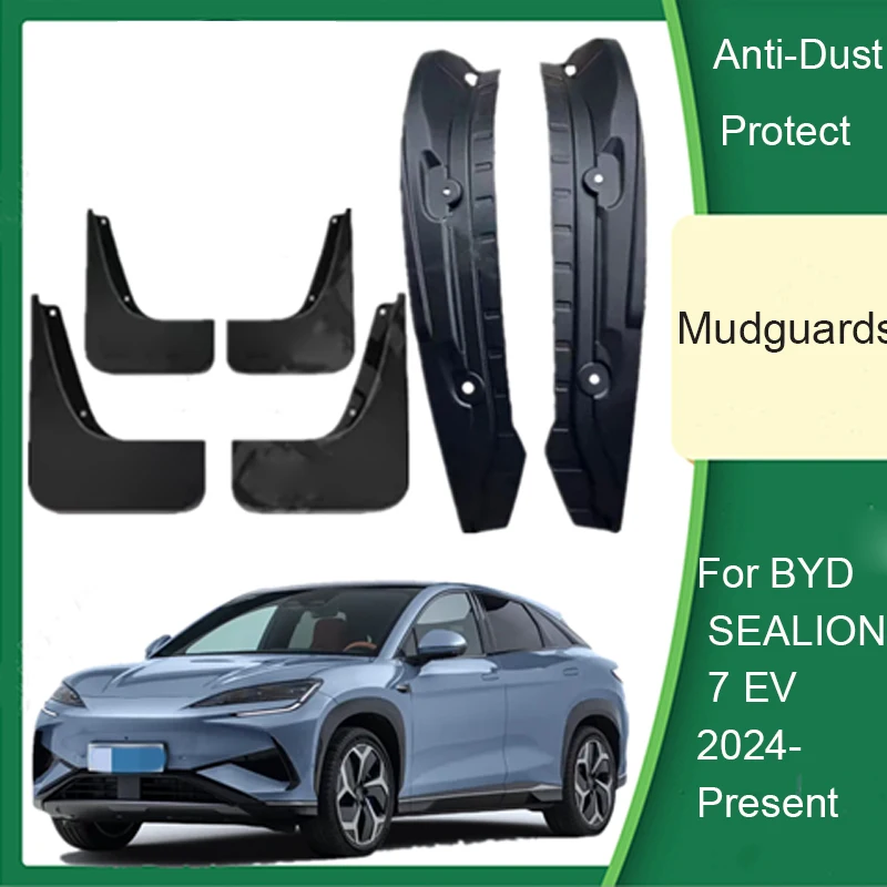 

Car ABS Rear Wheel Lining Mudguard Dustproof For BYD SEALION 7 EV 2024-2026 Auto Fender Exteroir Mud guard Accessories