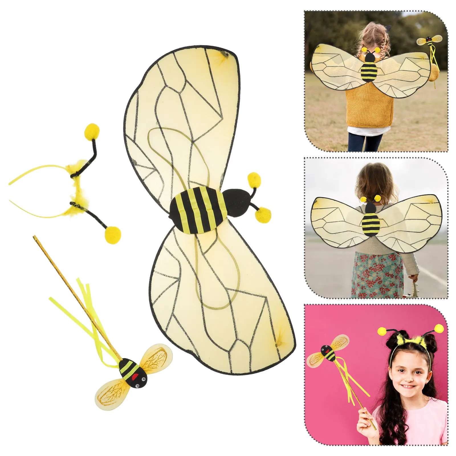 

Искусственные прозрачные крылья пчелы, 4 цвета, для рукоделия, декоративные принадлежности, аксессуары для DIY, крылья пчелы