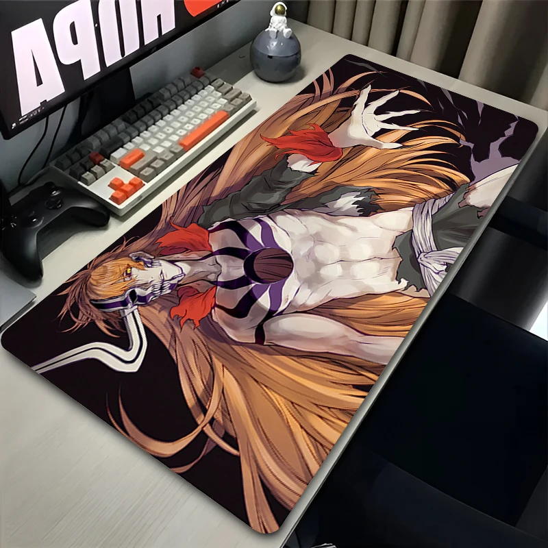 900x400 Cool Extended Desk Mat Laptop Black And White Keyboard Rug Large BLEACH Mouse Pad PC Japan Anime Gamer Cabinet Mousepad