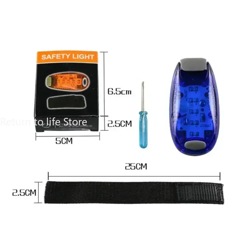 Portatile 3/5LED Clip On Bike casco luce zaino luce Clip lampada Outdoor Night Running ciclismo Jogging spia di sicurezza