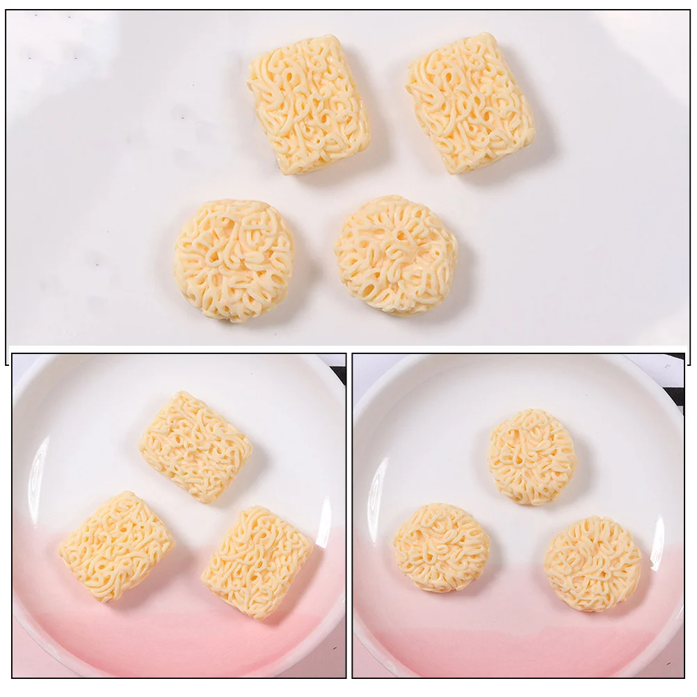 

24Pcs Mini Instant Noodle Fake Food Props Miniature House Decoration Resin Instant Noodles Colorful Display Accessories for Mini