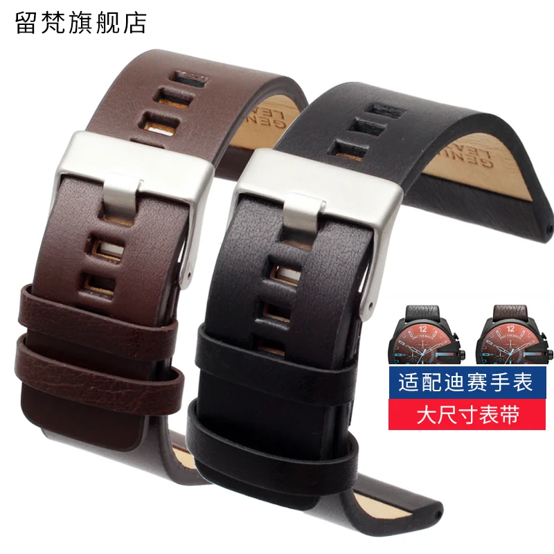 22mm 24mm 26mm 27mm 28mm 30mm 32mm 34mm men's Leather Watchbands wrist watch bracelet For Diesel DZ7406 DZ4280 DZ4343