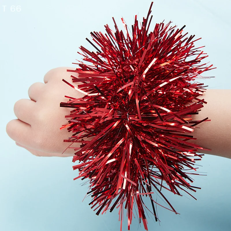 Outdoor 2Pcs Apply To Sports Game Pompoms 7 Styles Cheering Flower Ball Performance Dance Wrist Flower Sports Games Bracelet