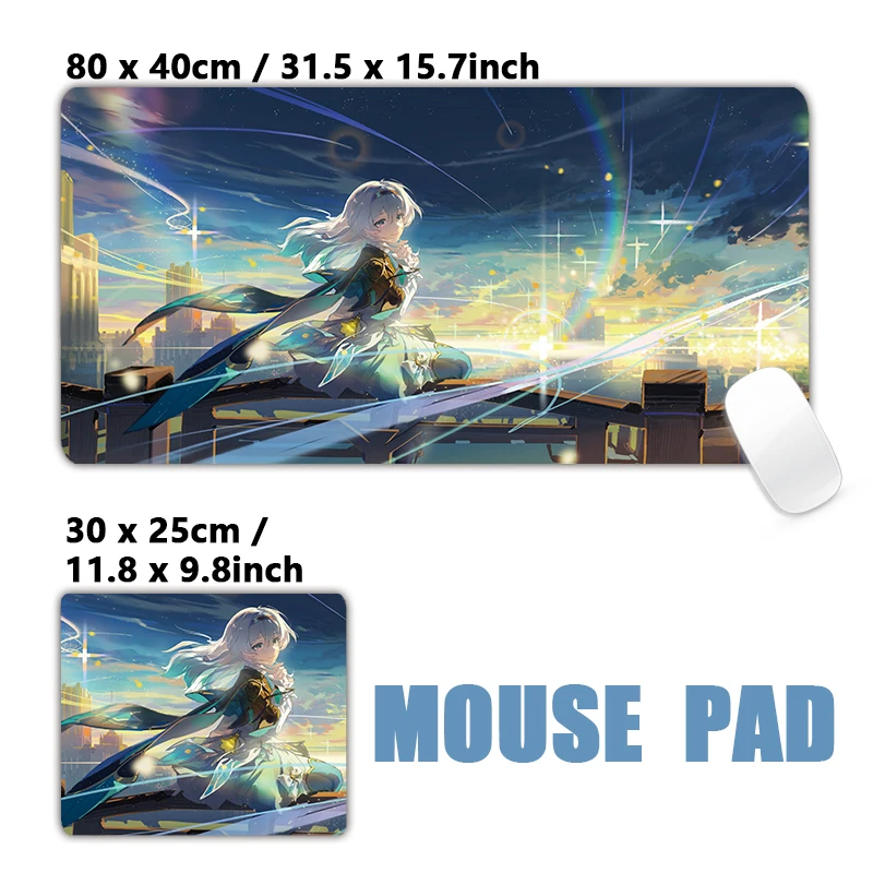 Firefly Sam Honkai Star Rail XXL Large Mouse Pad Computer Laptop Non-slip Office Keyboard Desk Mat Mousepad