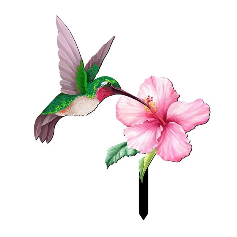 

T02C!-Decorative Garden Inserts Lawn Flower Sign Flower Garden Stakes Outdoor Decor Birds Lawn Stake Yard Art