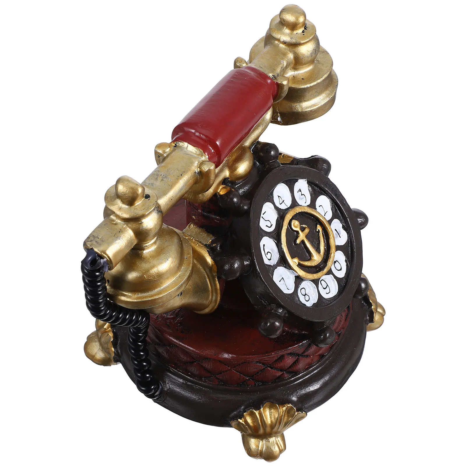 

Vintage Telephone Retro Resin Desk Decor For Home Office Old Fashioned Phone Ornament Small Phone Prop Decorative