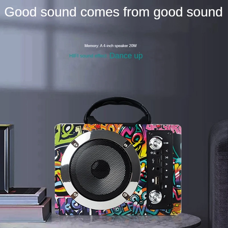 Система домашнего кинотеатра, портативные Bluetooth колонки, беспроводная деревянная колонка с Bluetooth, многоцветная колонка