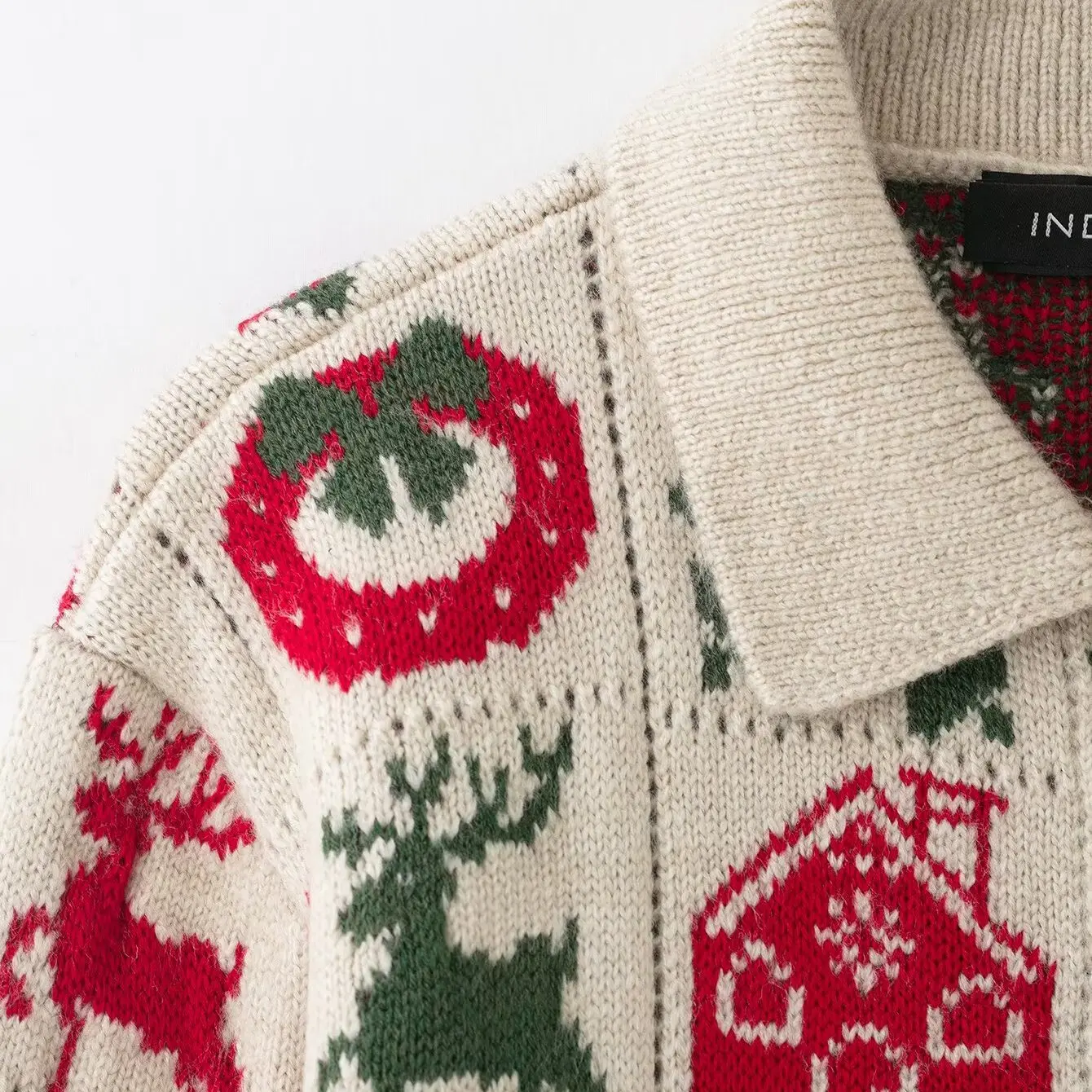 Jaet de punto con motivo de Cisas Faionable KASLEAD para mujer, cárdigan largo abierto de fibra de poliéster con patrón Le