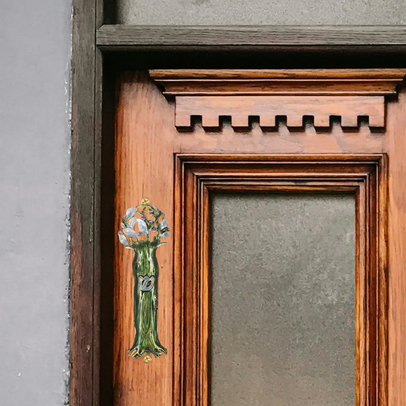 

Mezuzah Doorpost Scroll Metal Retro European Style Judaica Decor Jewish Symbol House Blessing Religious Gift Living Room nament