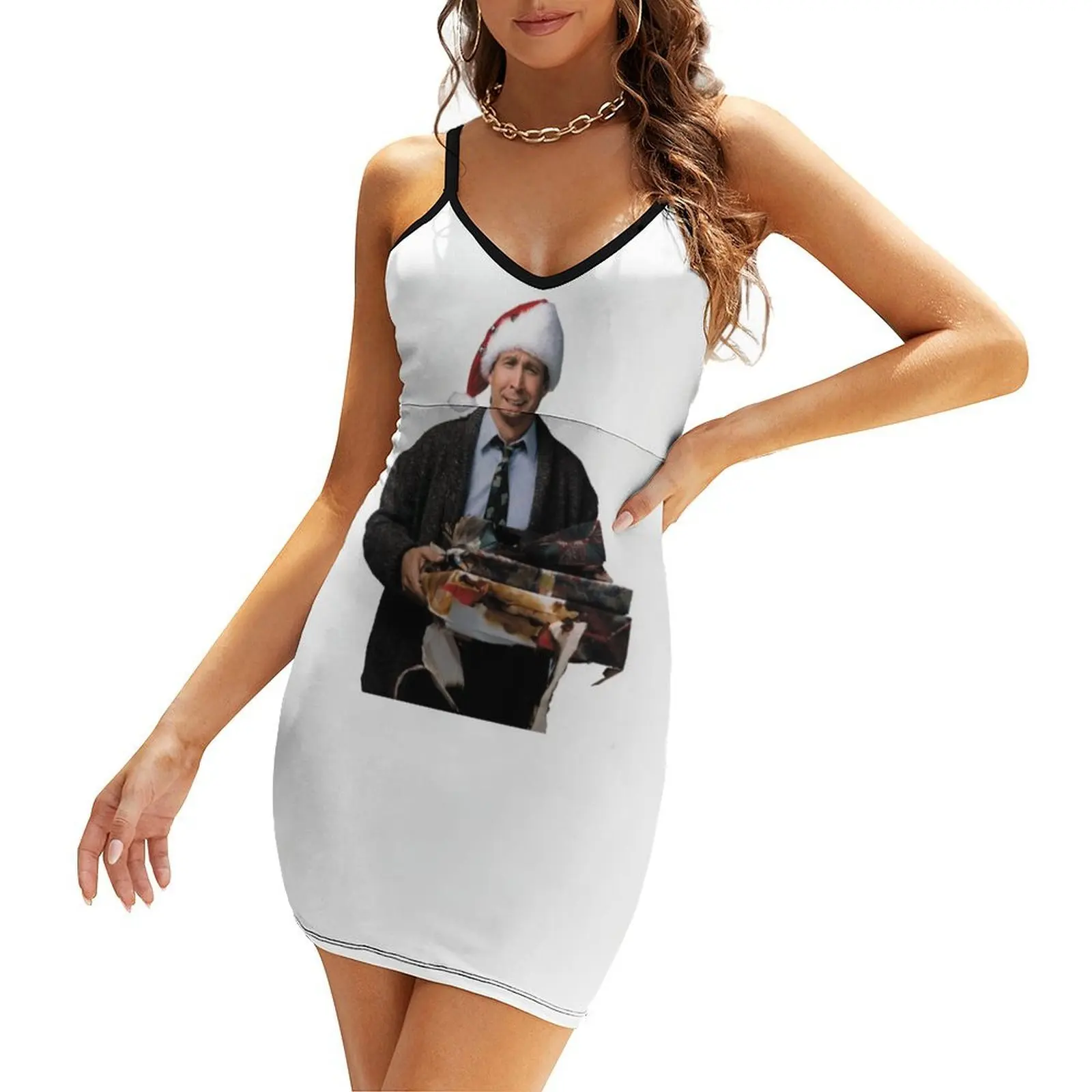 

Funny National Lampoon Vacation Christmas Present Sling Dress clothes for women summer dress korean women sexy dress