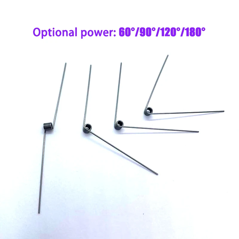 65Mn Wire Diameter 0.8mm Spring Steel Reset Strong Torsion Spring Customizable 60°/90°/120°/180° High-strength V-shaped Spring