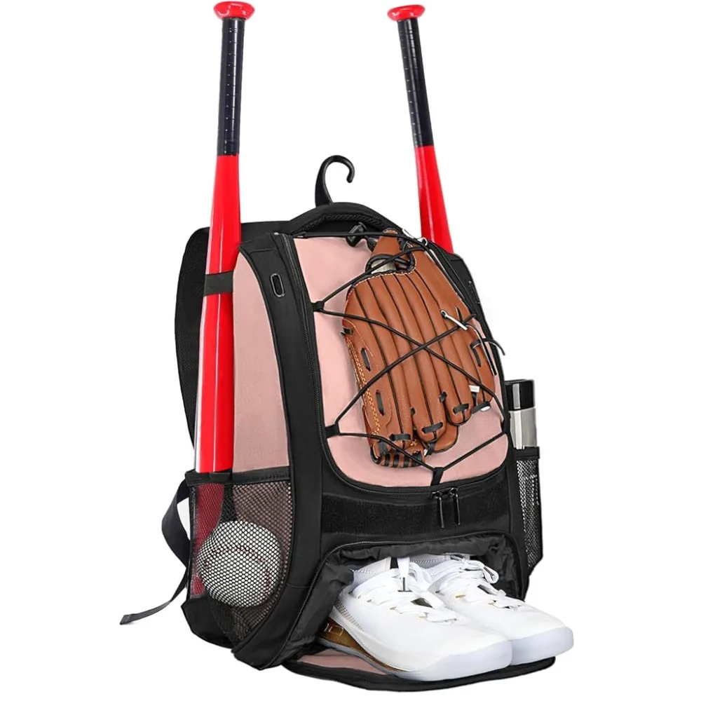 

New Bat Helmet Holders Baseball Bag Shoe Compartment Ventilated Softball Backpack Large Capacity Water-Resistant Shoulders Bag