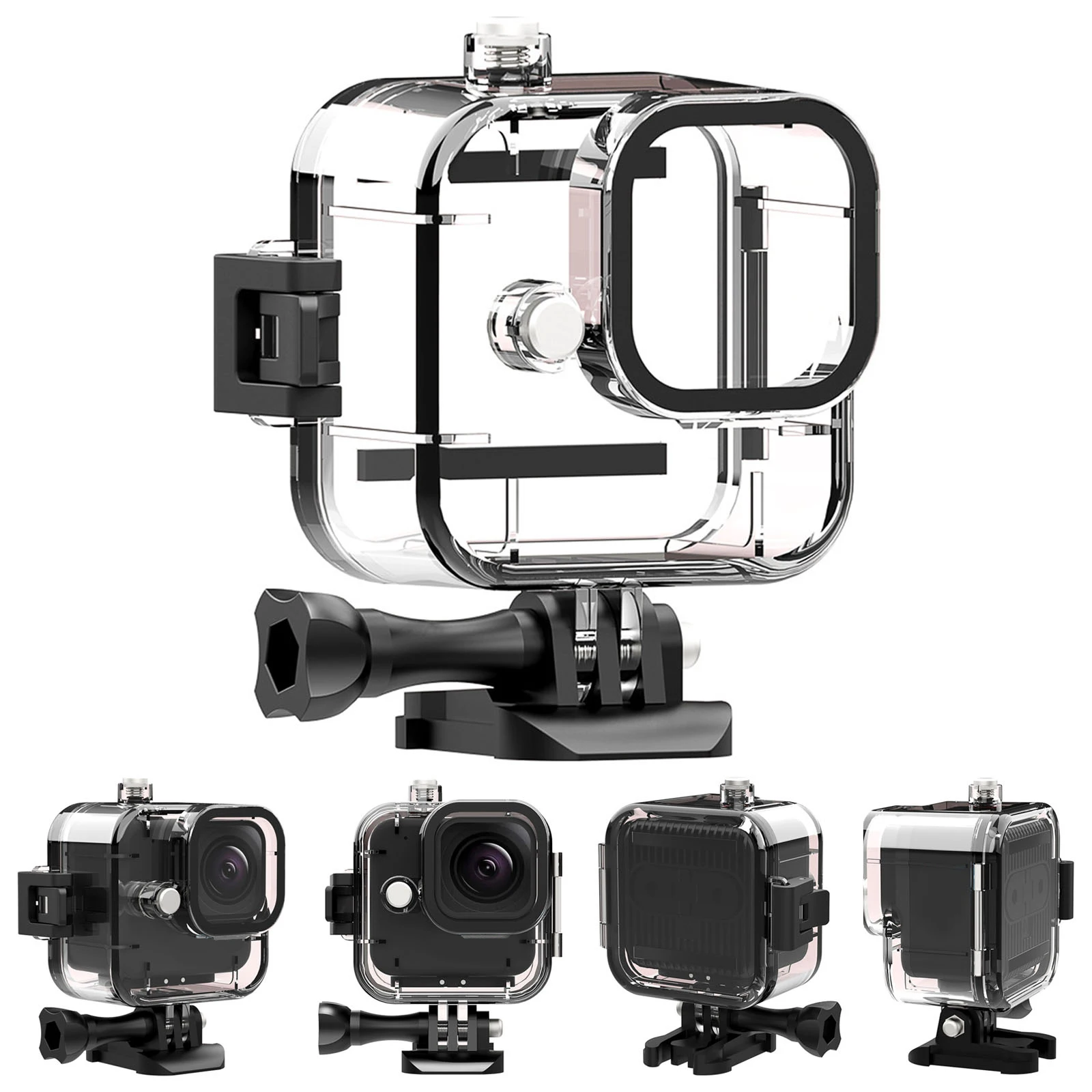 

45M Waterproof Underwater Protective Housing Case Cover with Quick Release Mount Buckle for GoPro Hero 11 Mini Camera