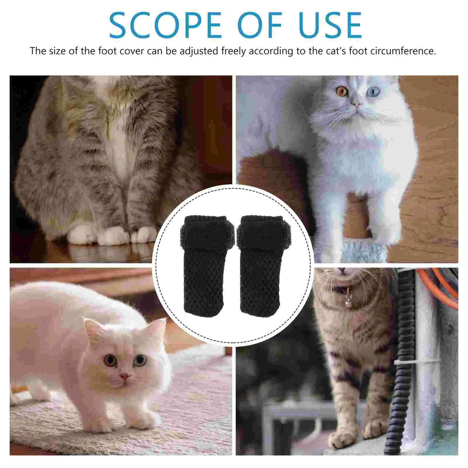 4Pcs Protective Cat Foot Cover Anti-Scratch Cat Claw Caps for Feeding Medicine shoes for cats protector