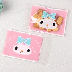 50Pcs Cute Melody Self-Adhesive Plastic Bag, Bakery, Cookies, Candy, Goodies, Packaging, Party, Birthday, Door Gift Bag