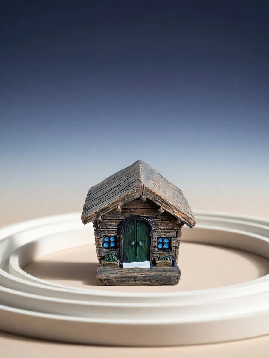 Resin Desktop Farmhouse Ornament Mini Wooden Decor Simple Portable Steady Base Home Office Cafe Sand Table Aquarium