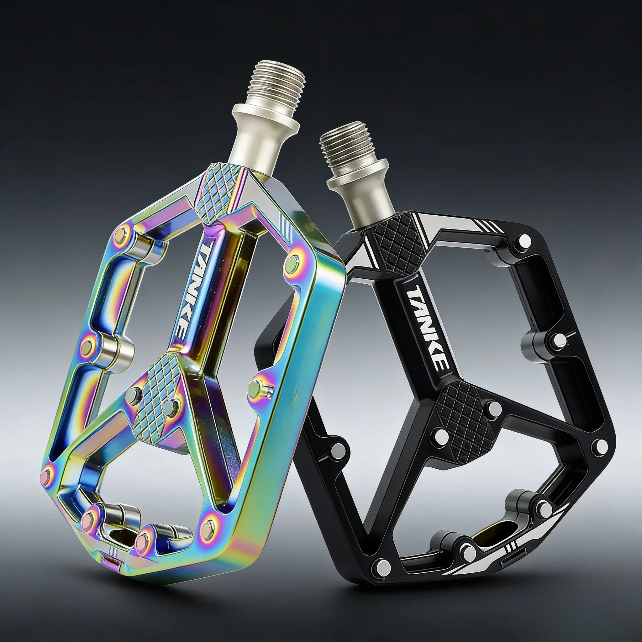 

TANKE 3-Bearing Sealed Bike Pedals, Non-Slip Alloy Platform for Mountain/Road Cycling, Ultralight