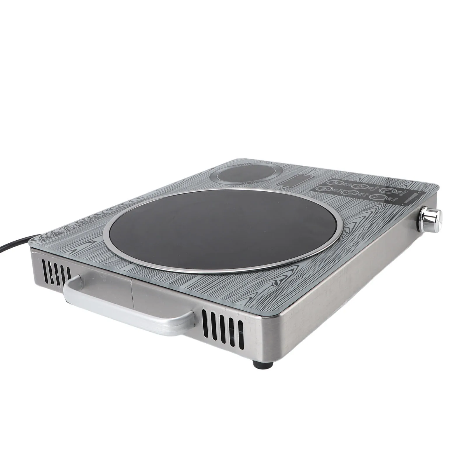 Электрическая индукционная плита с сенсорным управлением, одна конфорка, керамическая инфракрасная нагревательная пластина, таймер на 4 часа, регулируемый, 26 скоростей, 3500 Вт