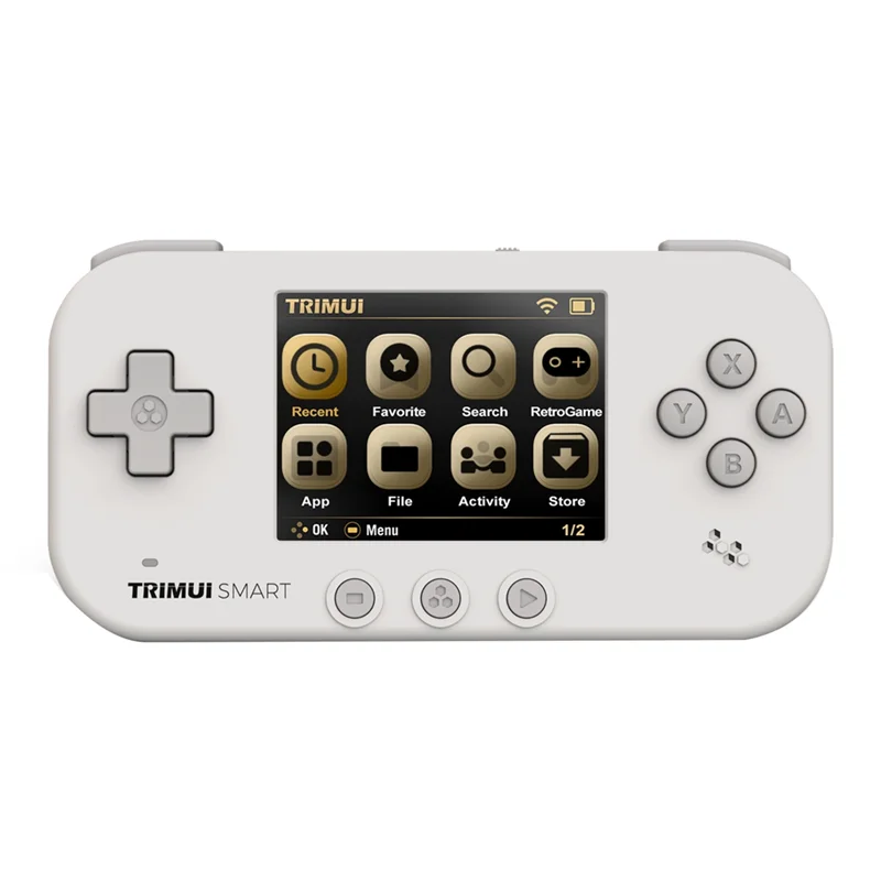 ABKI-Trimui وحدة تحكم ألعاب ذكية لـ AMPOWN مطابقة 2.4 بوصة IPS شاشة مفتوحة المصدر ريترو يده واي فاي VS وحدة تحكم ألعاب محمولة