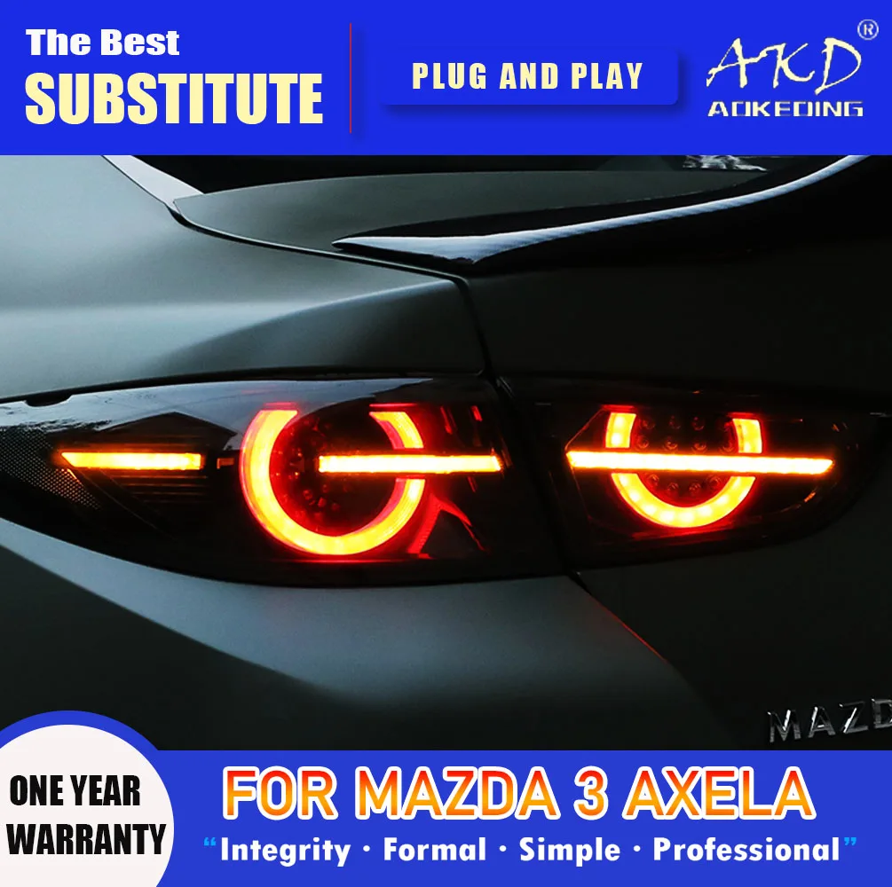 AKD Tail Lamp for Mazda 3 LED Tail Light 2020-2022 Mazda 3 Rear Fog Brake Turn Signal Automotive Accessories