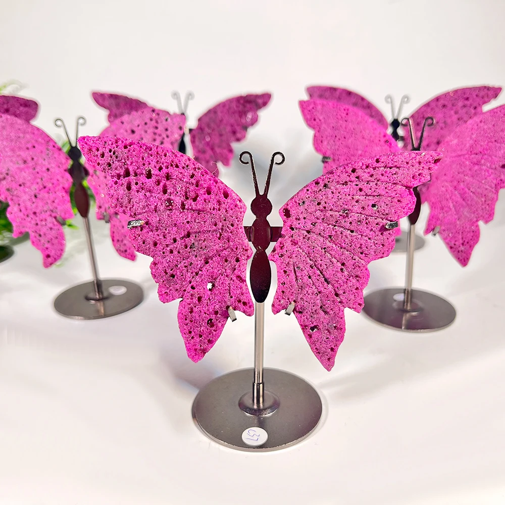 1PC Natural Ruby Butterfly Wings Carving Radiant Blend of Beauty and Energetic Power intricate crystal structure