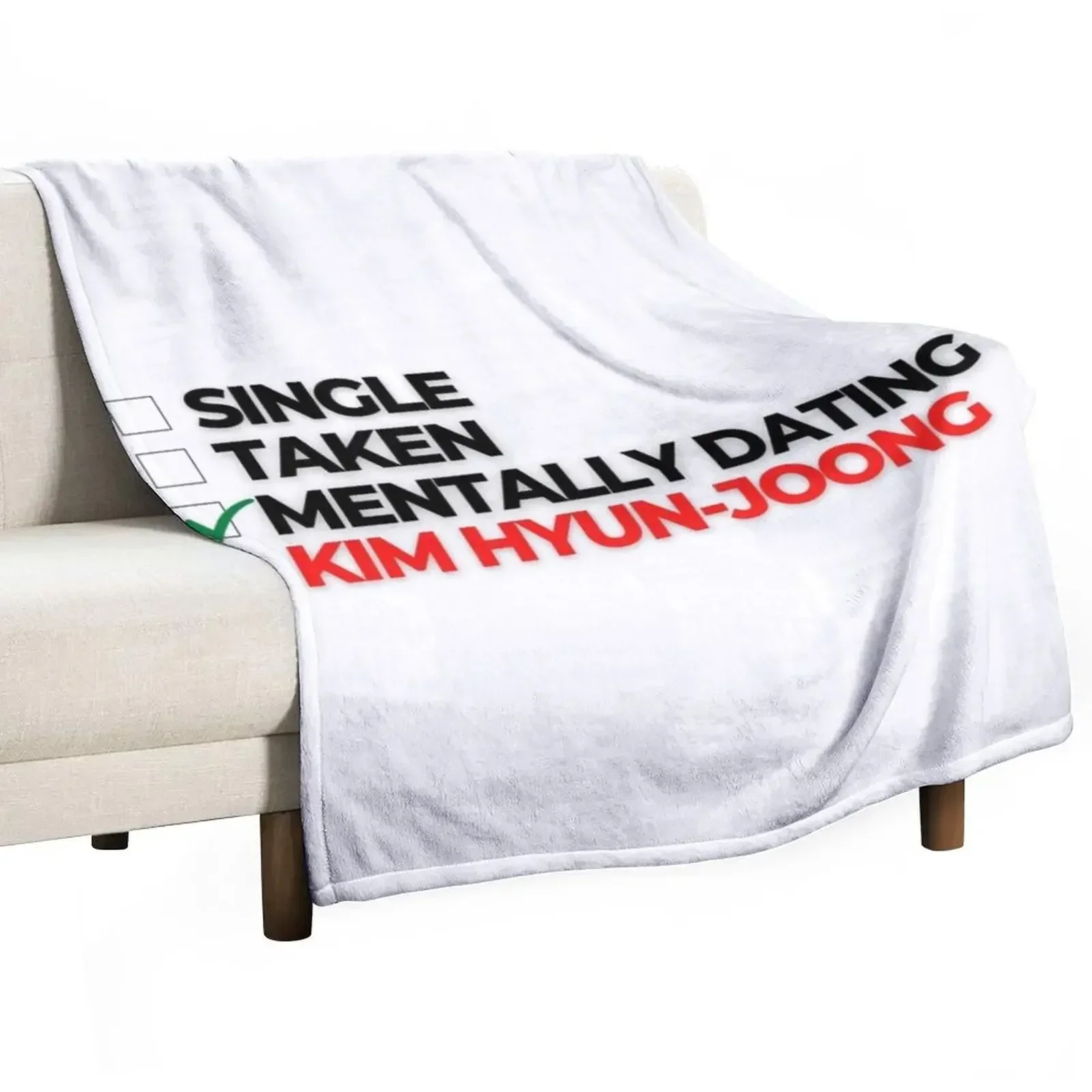 Mentally Dating Kim Hyun-joong Throw Blanket Easy Care Comfortable Blanket for Couch