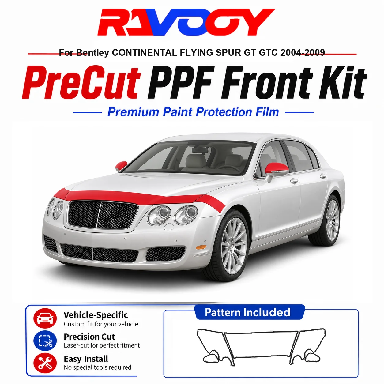 

8.5mil TPU Precut PPF Kit For 2025-2026 Acura ADX - Hood, Partial Fenders & Full Mirror Set - Self-Healing Gloss Clear Bra Film