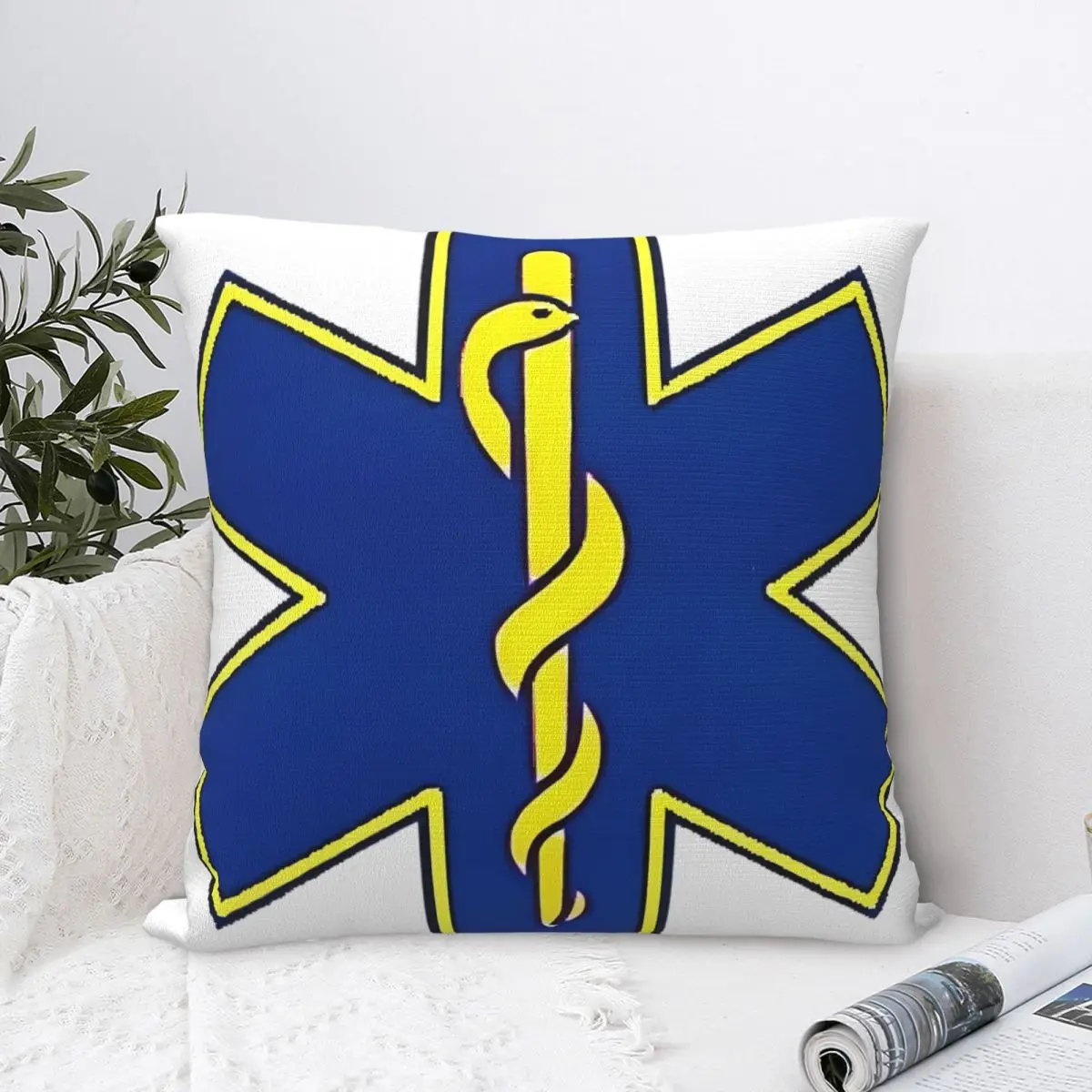 EMT Emergency Ambulance Square Pillow Case for Sofa Throw Pillow