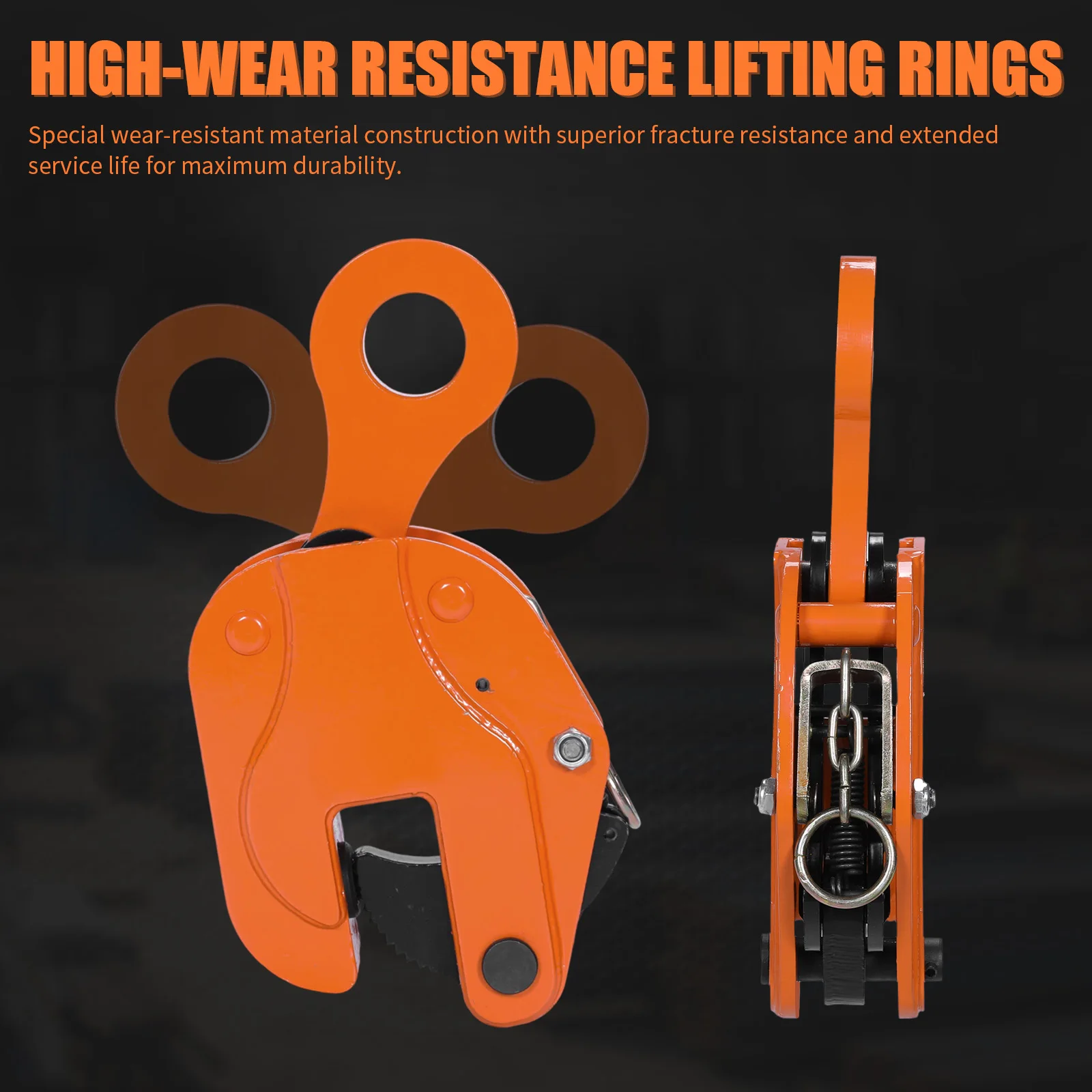 

Vertical Lifters Alloy Plate Tongs Wear Resist Locking Plate Lifting Clips Anti-Slip for Industry Crane Home Business