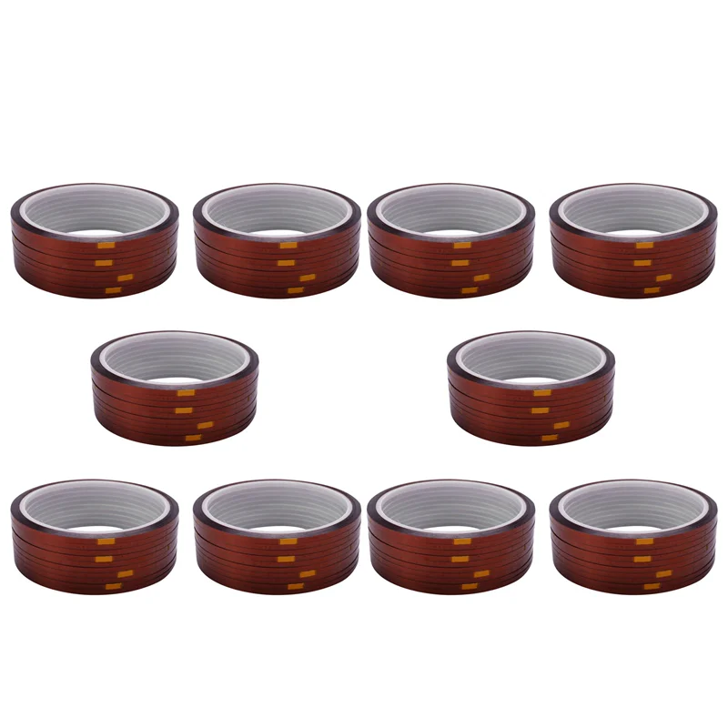 

B23B 100 Rolls 33Mx3mm Heat Resistant Heat Temperature Adhesive Tape Sublimation Mug Tape,Brown Color