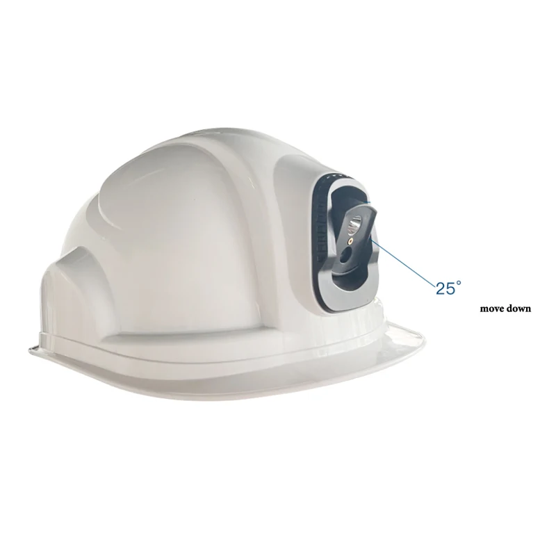 

4G Safety Helmet Camera Len Rotation GPS Tracker Live Streaming for Mining Construction Site Monitor Center