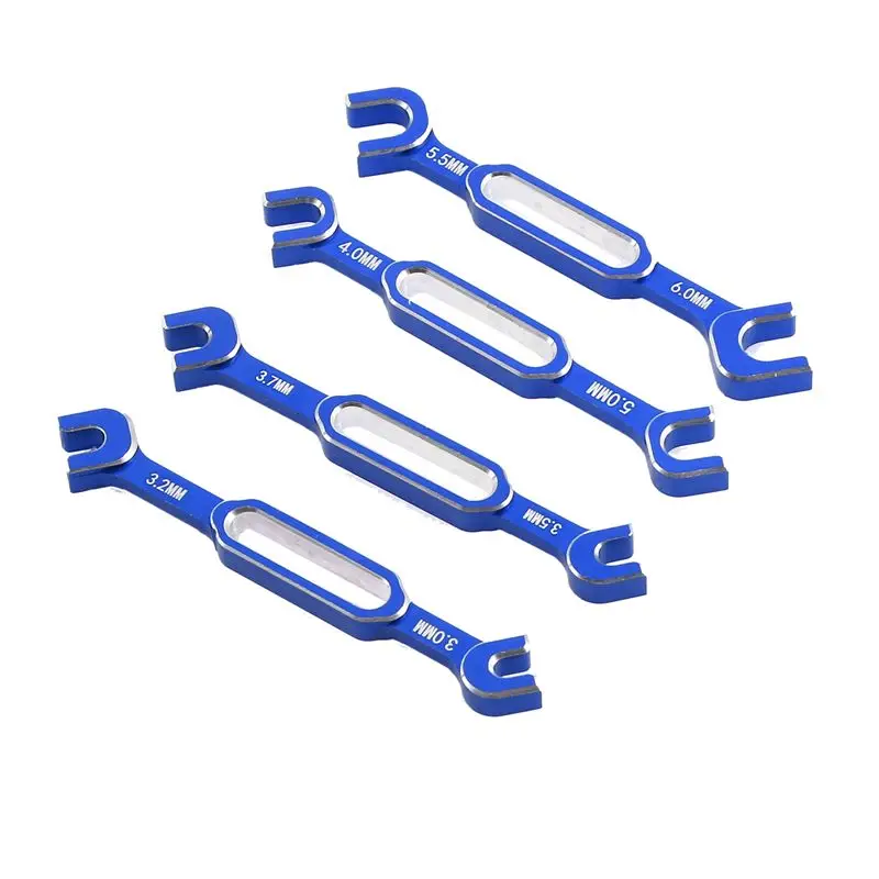 AS96-Wrench Adjustment Push Rod Wrench Turnbuckle Nut Ball End Joint Remover Tool For RC Car Parts 3/3.2/3.5/3.7/4/5/5.5/6Mm-Blu