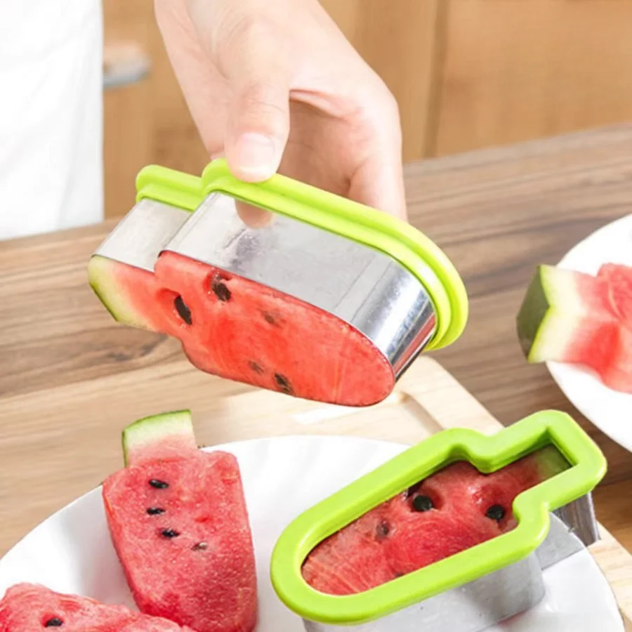 Cortador de sandía creativo y minimalista, molde para helados, modelo para cortar y dividir frutas y verduras.