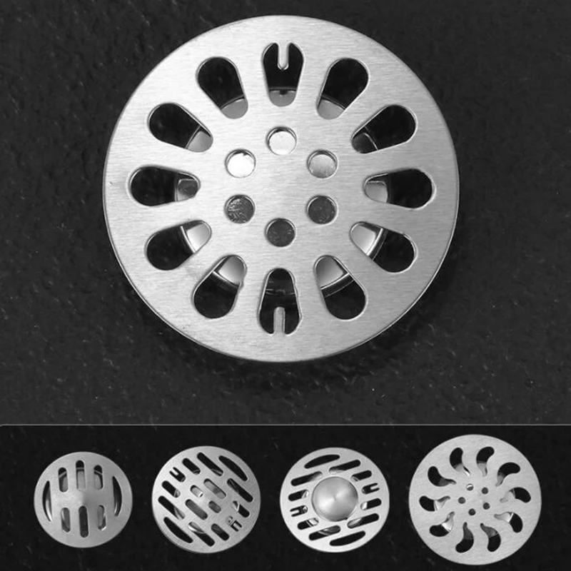 1Pcs Stainless Steel Sewer Floor Drain Cover Filter Kitchen Anti-Clogging Sink Bathroom Accessories
