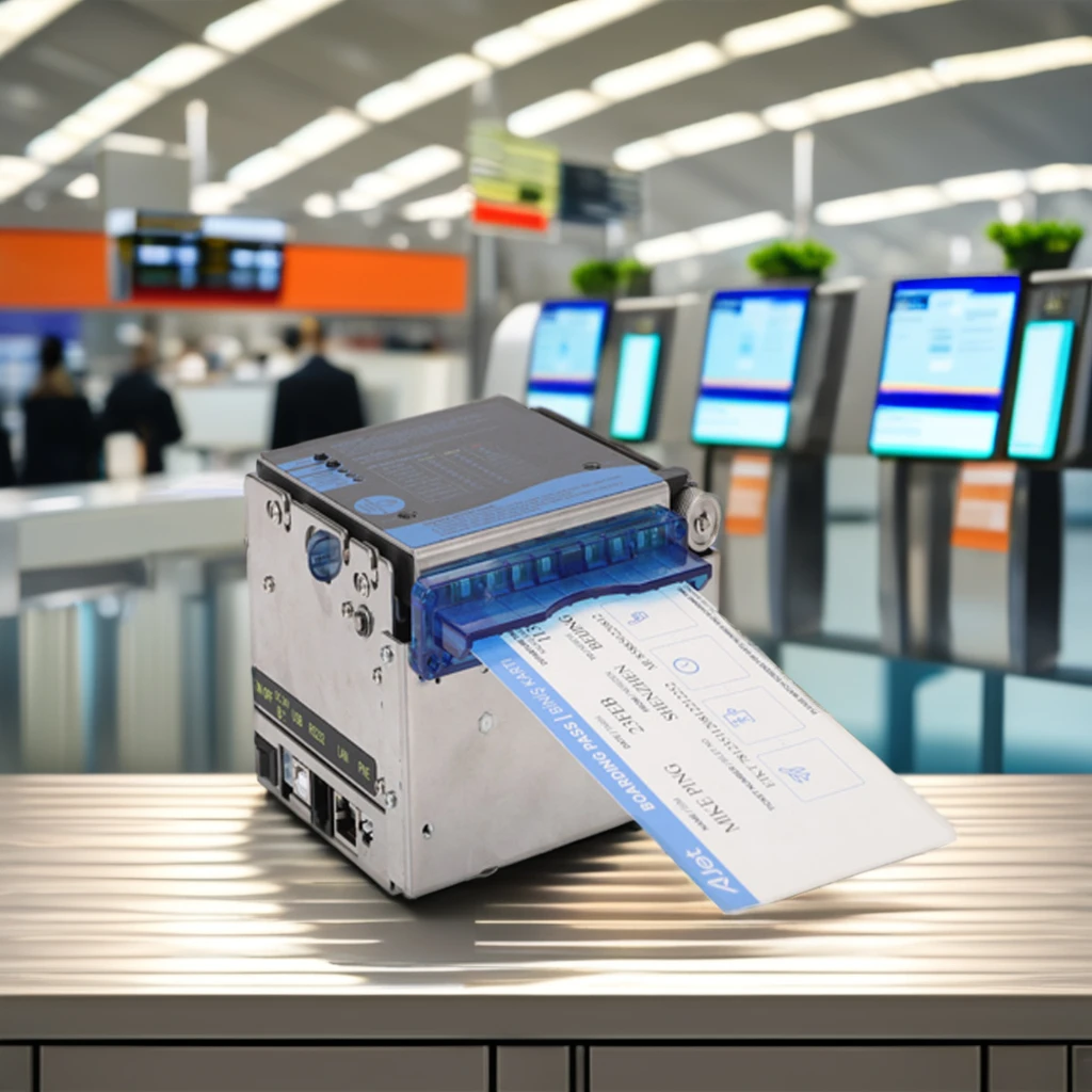 ATV&UTVNew 80mm Thermal Printer Auto Cut Thick Paper Barcode Label Ticket Boarding Pass Coupon Printing Machine 24V