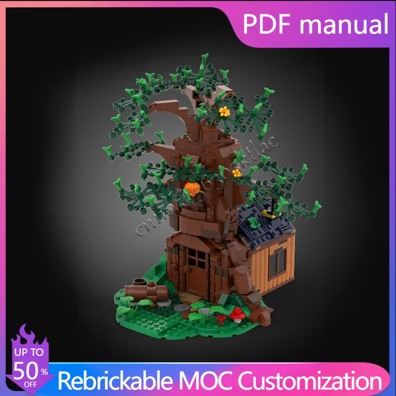 

880 PCS Winnie The Pooh Tree House Model With Greenery Modular Building Blocks Kids Assembly Display Toys Festival Surprise Gift