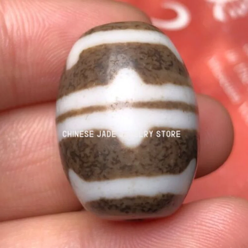 Darlow Tibetan DZI Beads Old Agate Tiger Tooth Totem Amulet Beads Pendant GZI