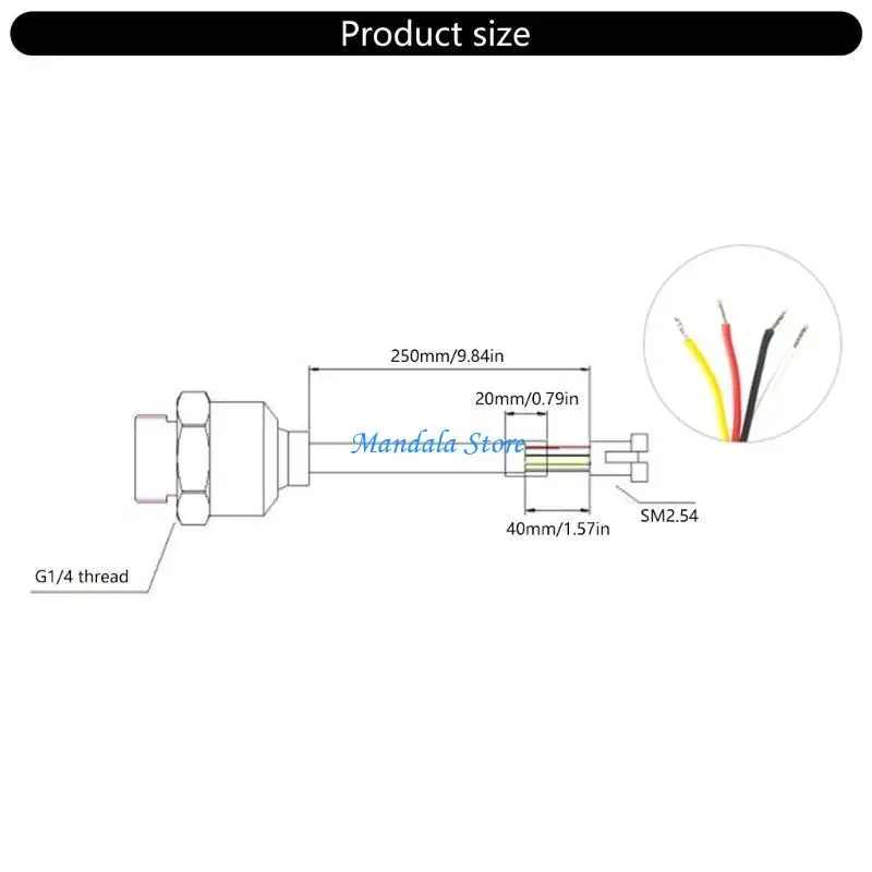 Cảm biến gửi áp suất U2JC Cảm biến chuyển đổi áp suất đa năng cho nước Dầu khí G1/4 Bộ truyền áp suất Độ chính xác cao