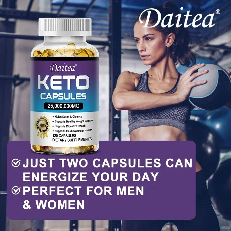 Keto Capsules - Weight & Fat Management, Burn Belly Fat, Detoxification, Digestion, Immunity - High Strength Ketone Supplement