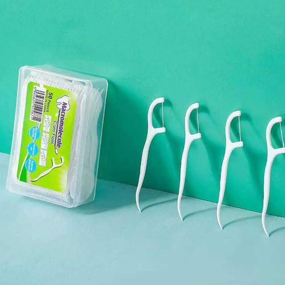 100PCS Von Zahnseide Hause Kunststoff Zahnstocher Bogen Pick Zahnseide Box Zahnseide Fabrik Hause Haushalt Set Pflege